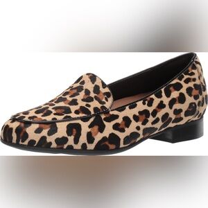 Clarks Unstructured Ladies Un Blush Go Leopard Print Pony hair leather Sz 9.5